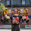 BURGUNDY LION X RICARDO CAVOLO Scarf