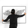 Montreal Typography Map, Canvas