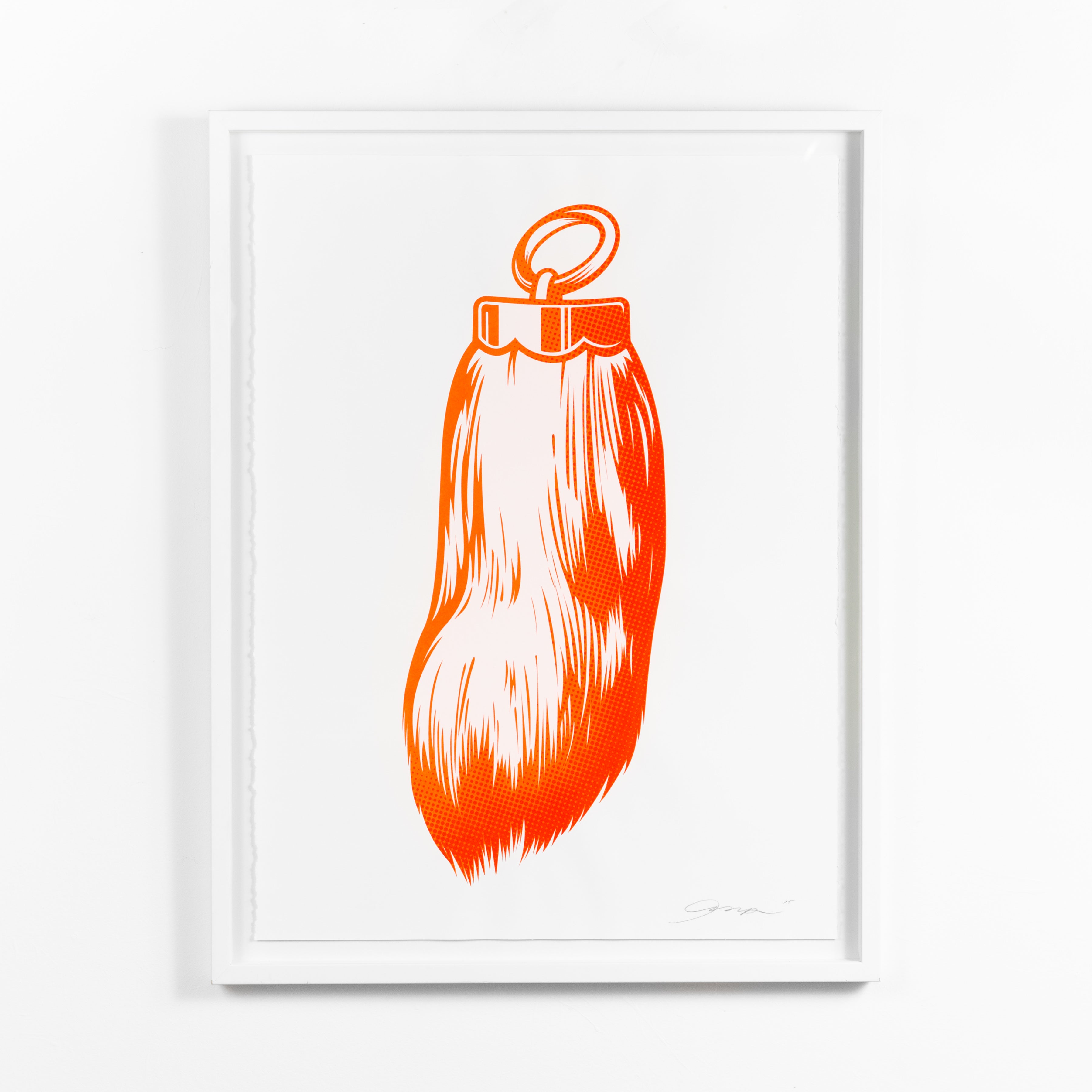 color:Orange on White, Framed